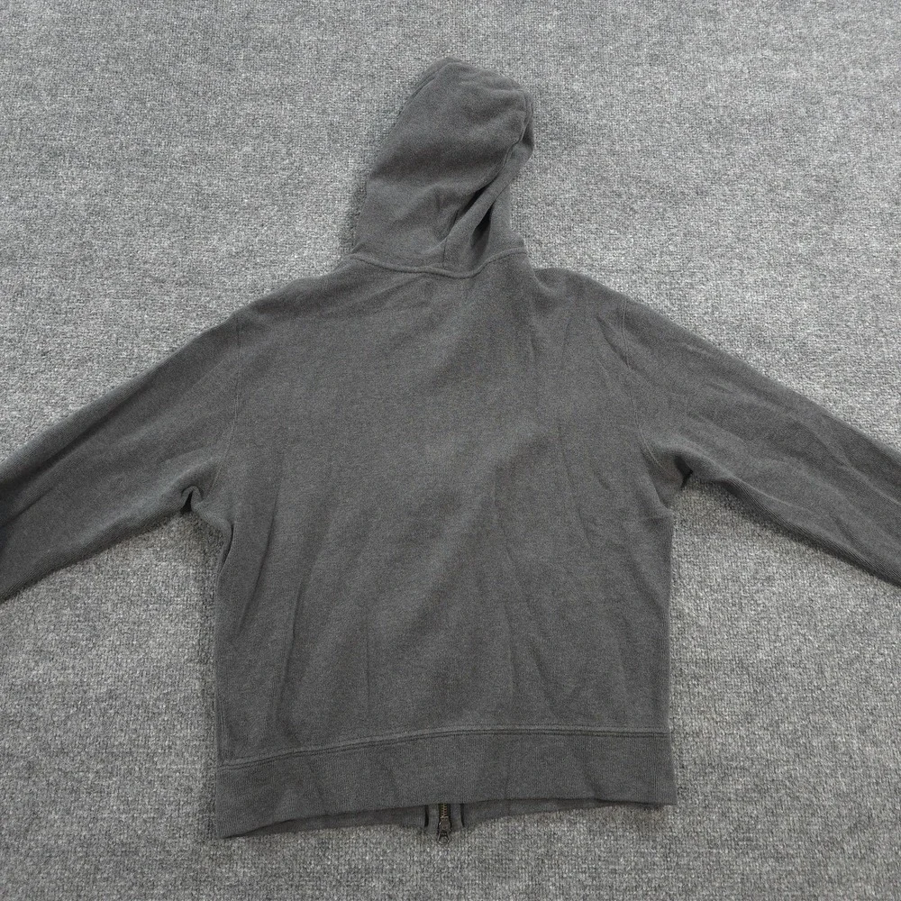 Vintage Polo Ralph Lauren Hoodie Mens M Gray Zip Fleece Sweatshirt Pony Logo